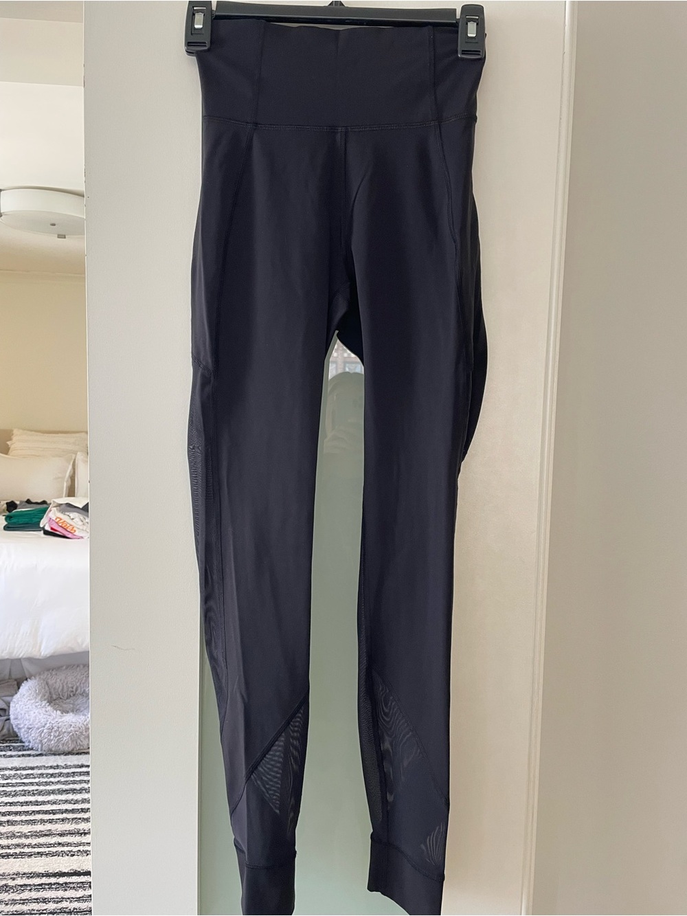 lululemon athletica Black High-Rise Mesh Panel Leggings